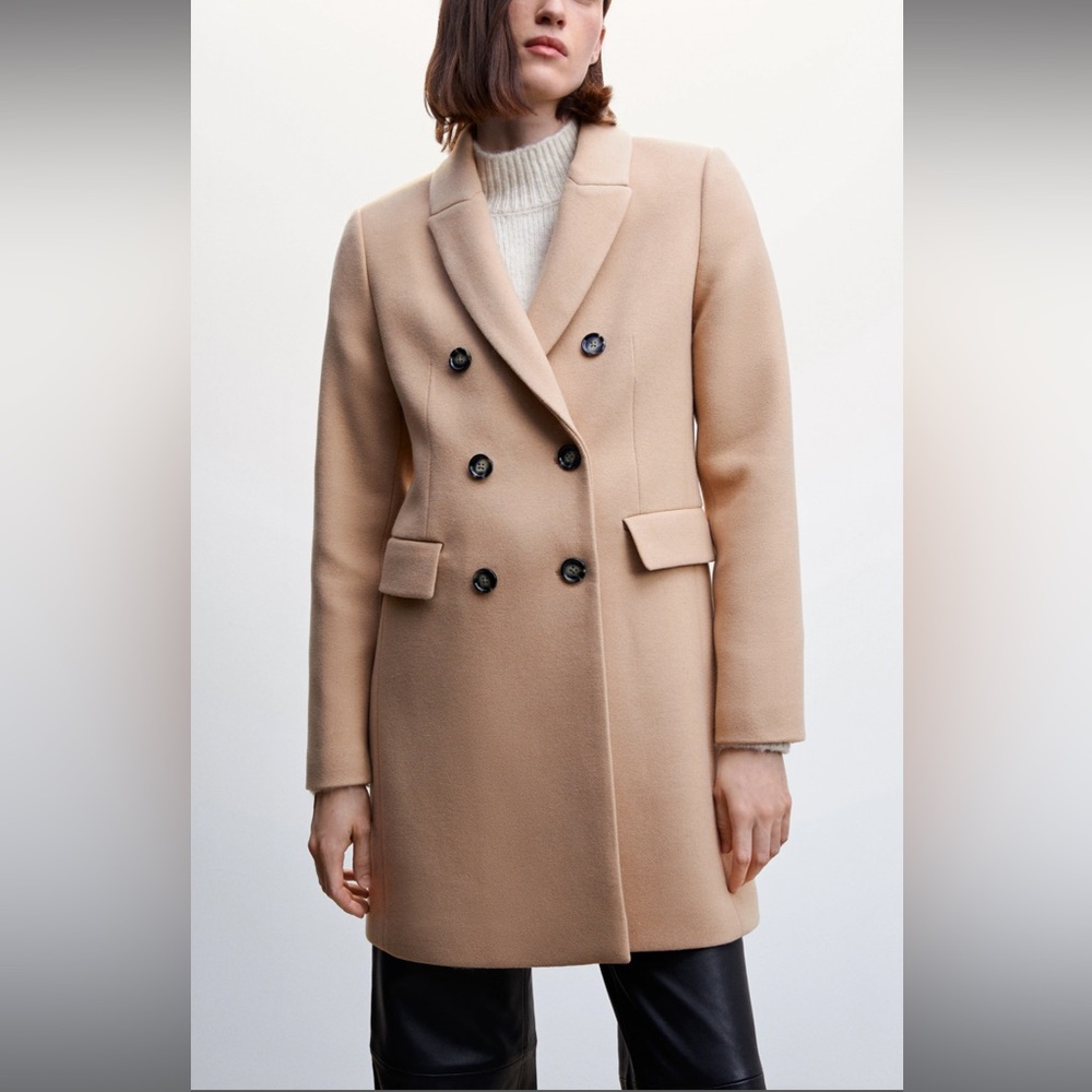 Mango Wool Double-breasted Coat NWT
